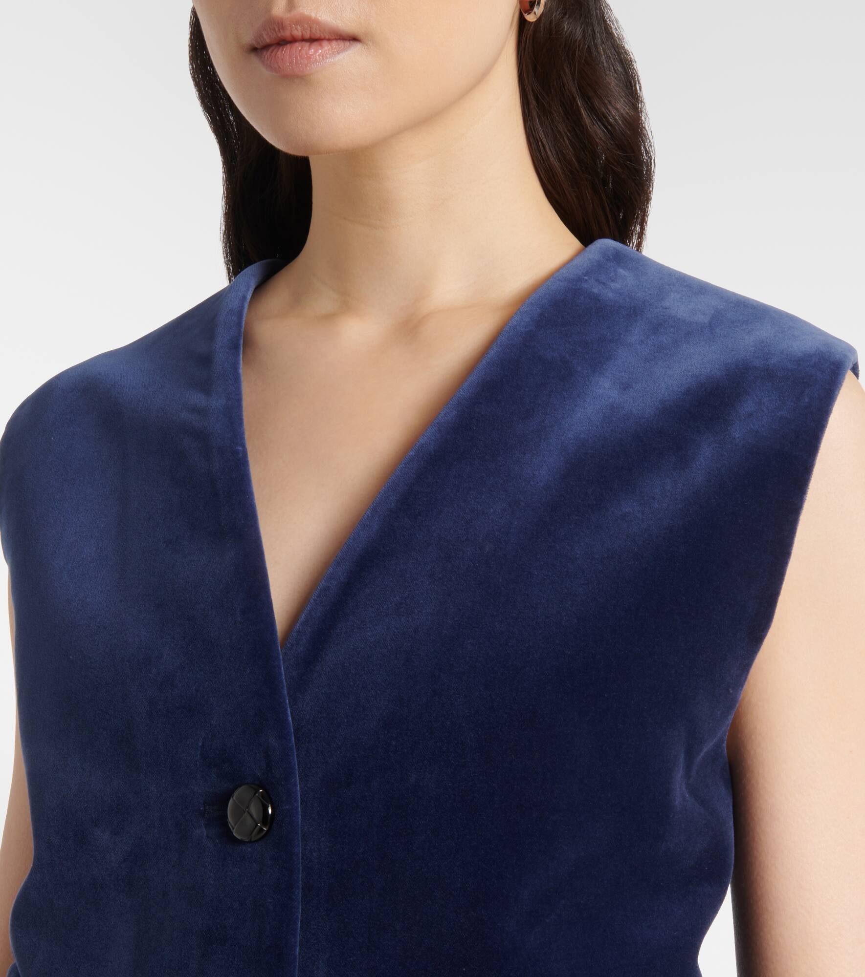 Jealousy Gliss cotton velvet vest - 4