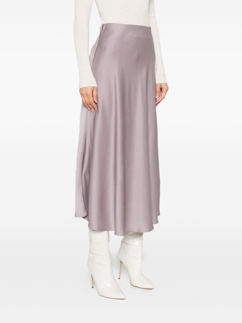 satin midi skirt - 3