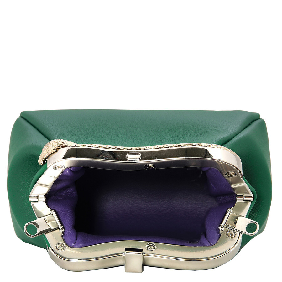 Bvlgari Serpentine Calf Leather Micro Pouch - Green - 5