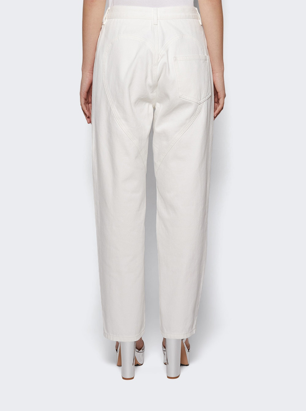 Crystal Slit Jean White - 4