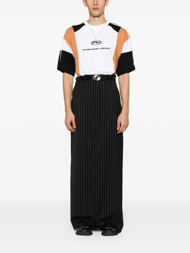 Martine Rose Rolled pinstripe-pattern wool skirt outlook