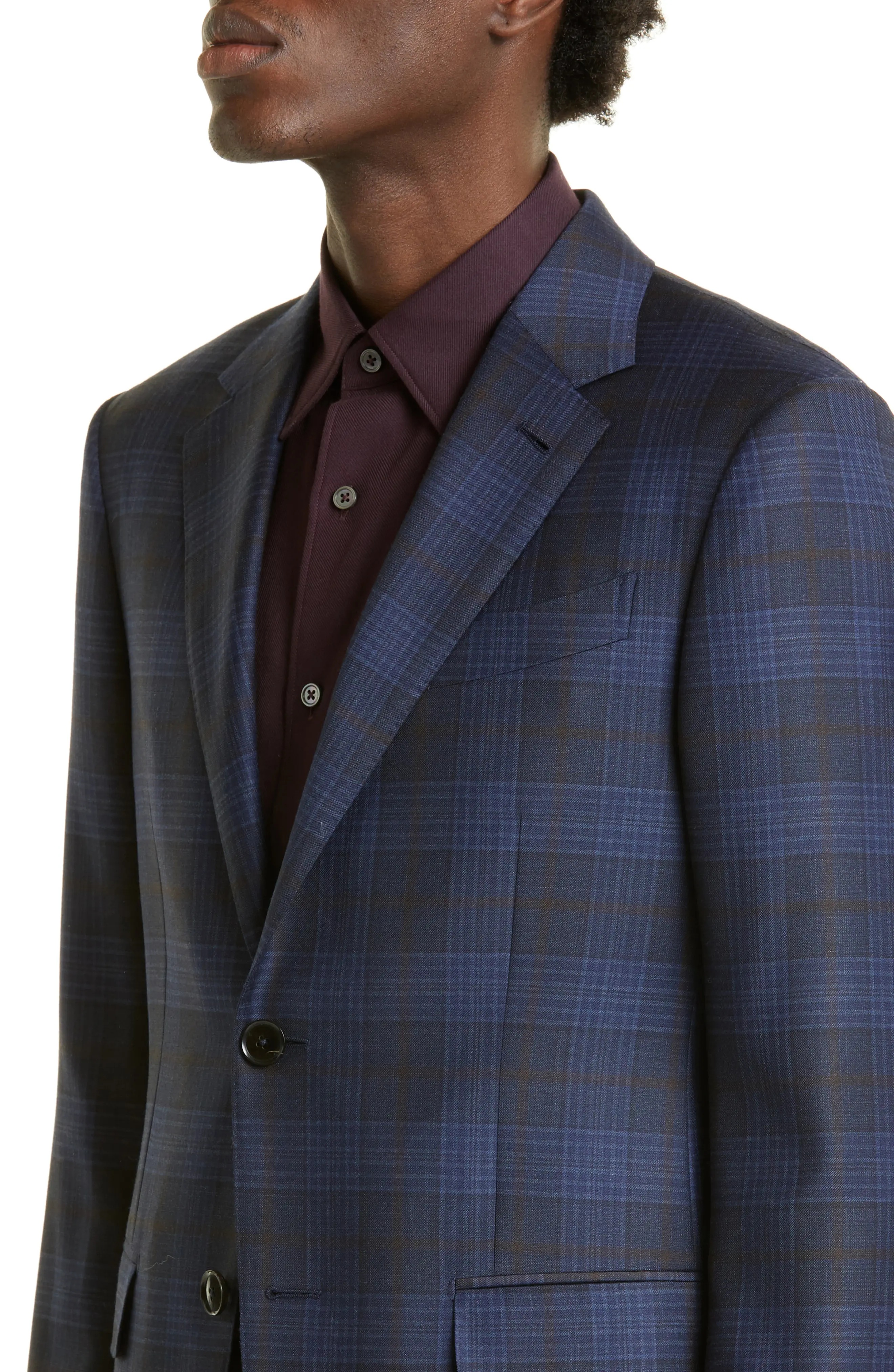 Milano Easy Plaid Wool Sport Coat - 4