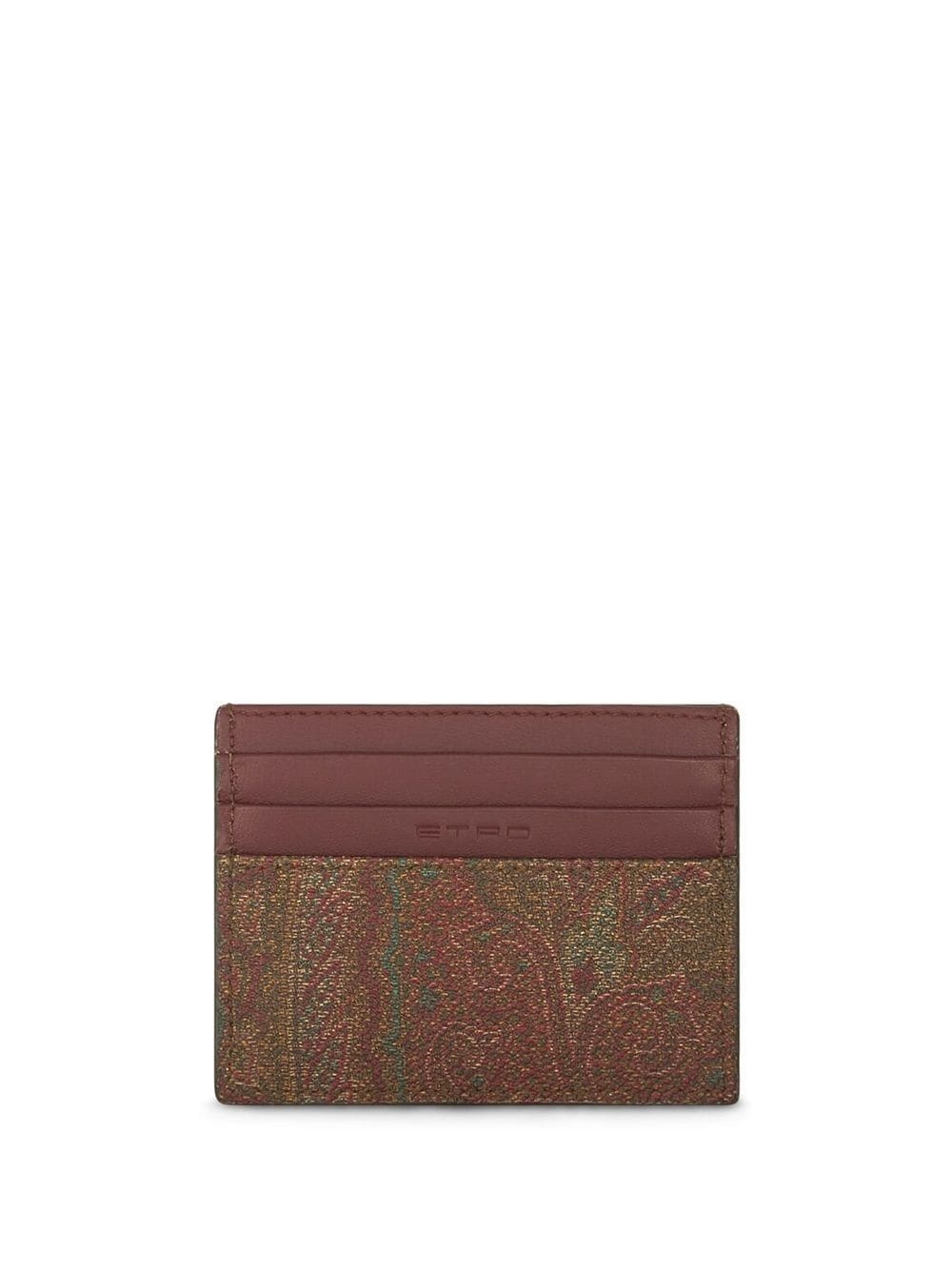 paisley-print embroidered cardholder - 2