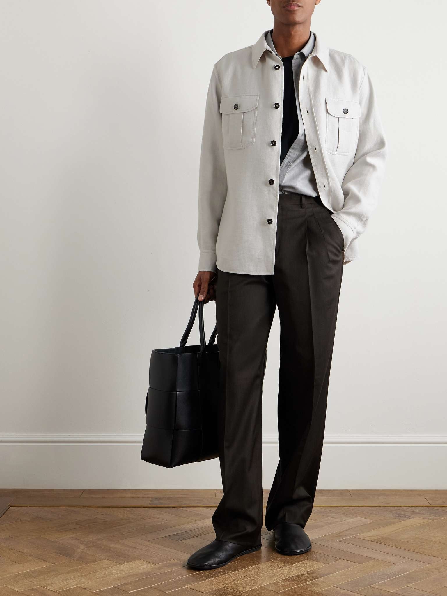 Linen-Blend Twill Overshirt - 2