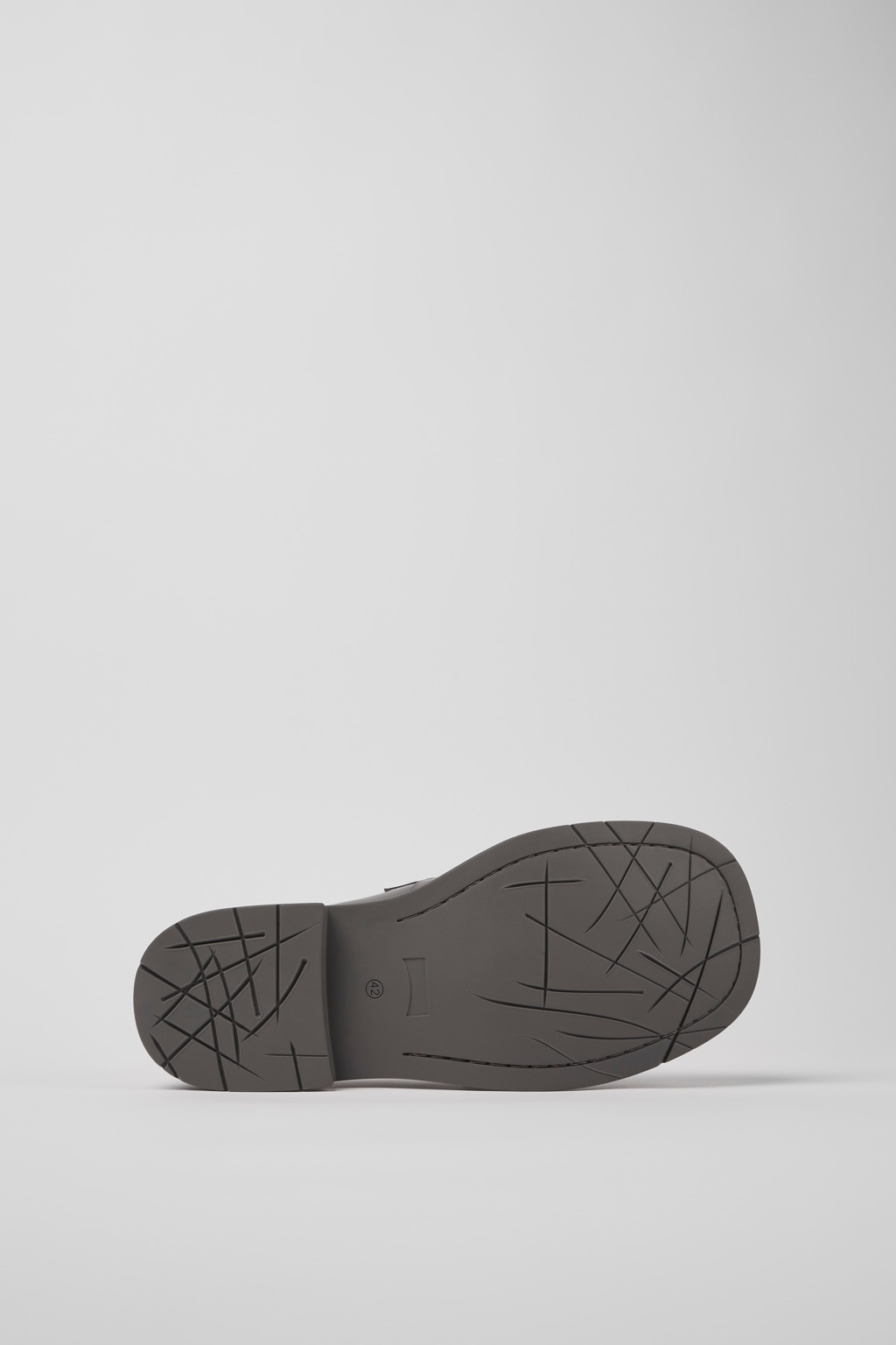 Gray leather loafers - 5
