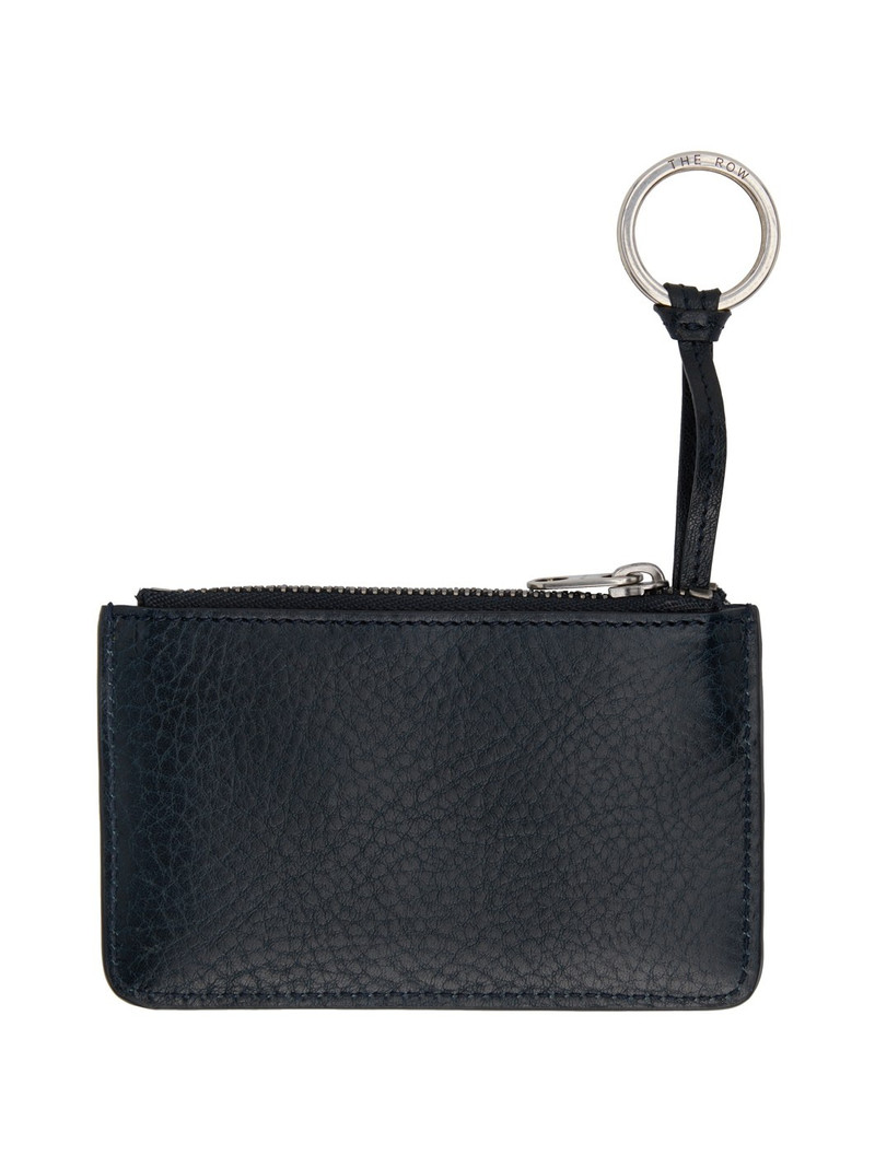 The Row Navy Zipped Keychain Wallet outlook
