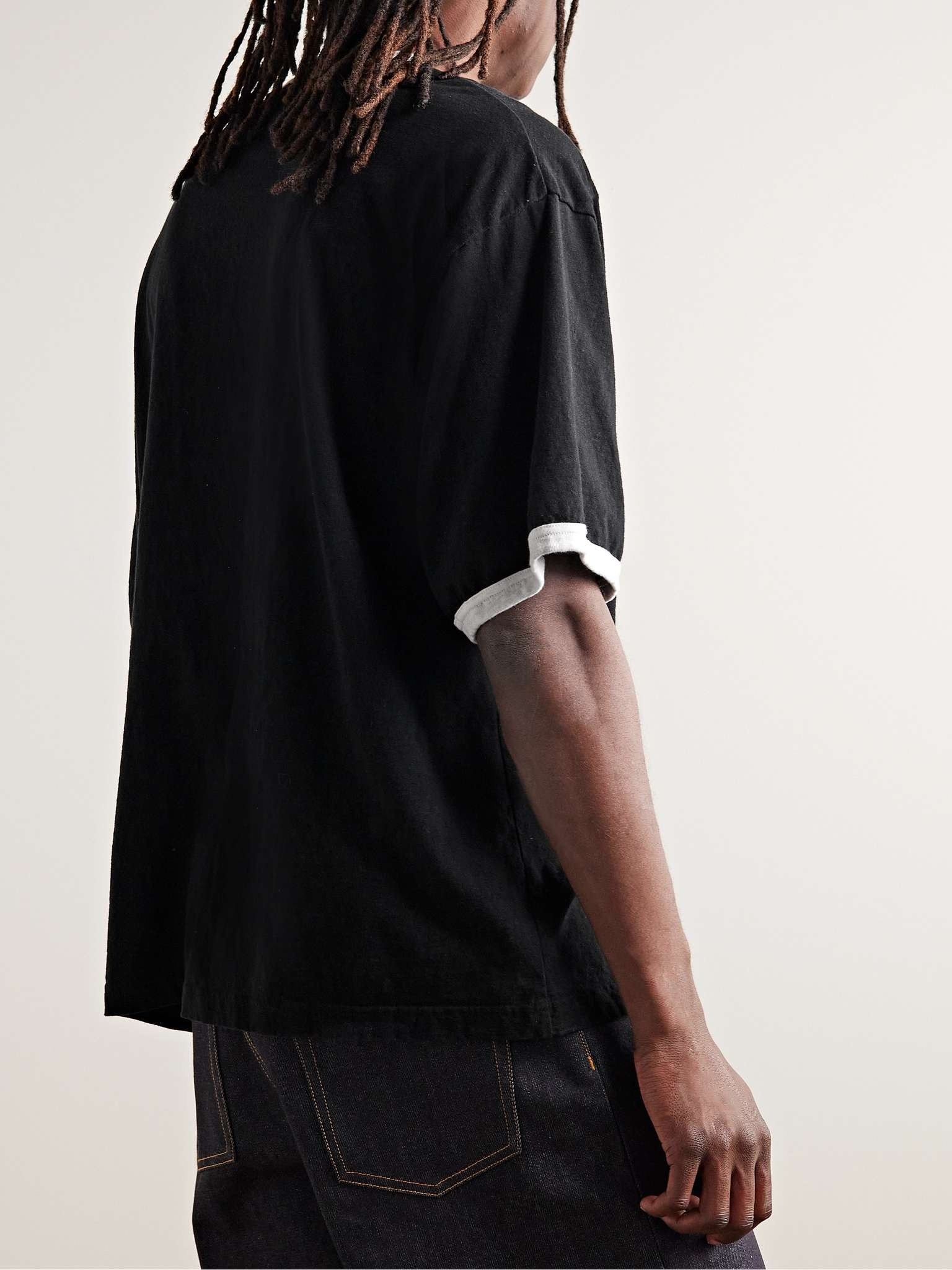 Embroidered Cotton-Jersey T-Shirt - 3