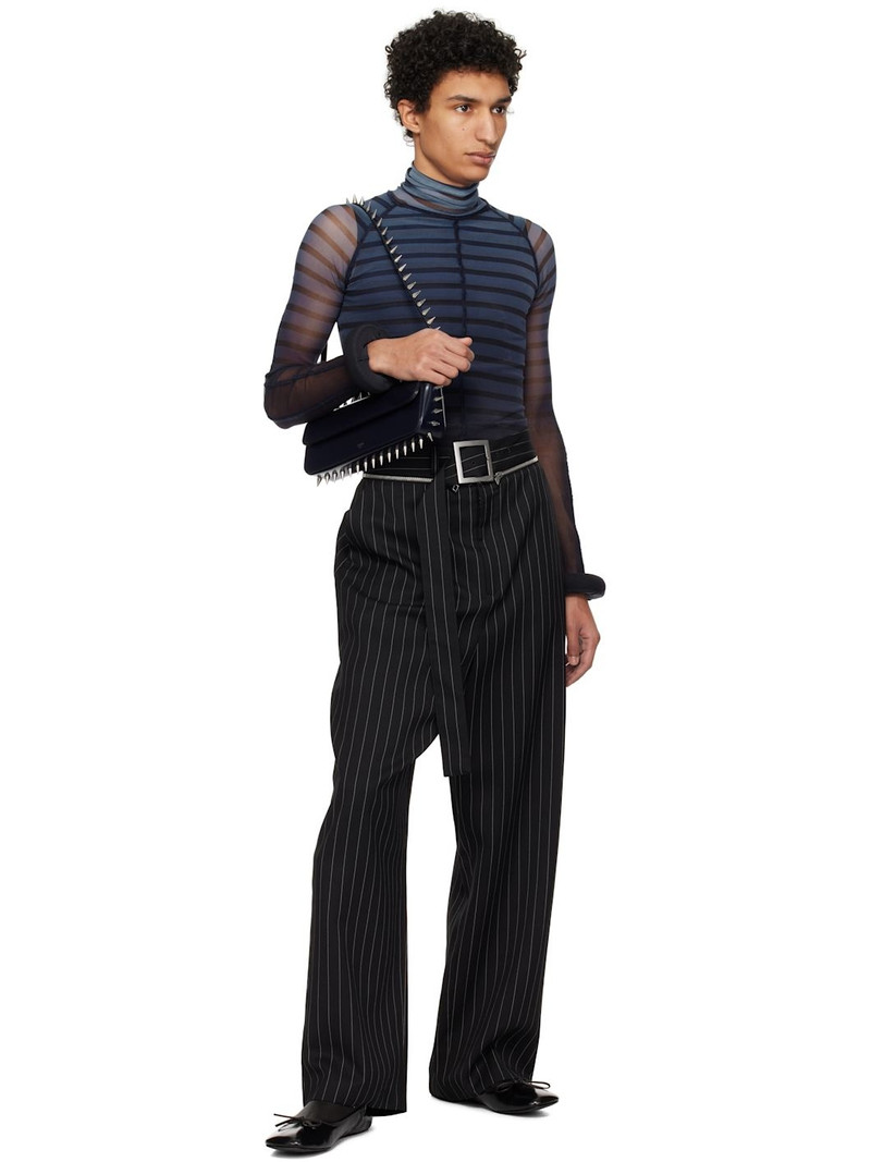 Jean Paul Gaultier Black & Blue 'The 3D Striped' Top outlook
