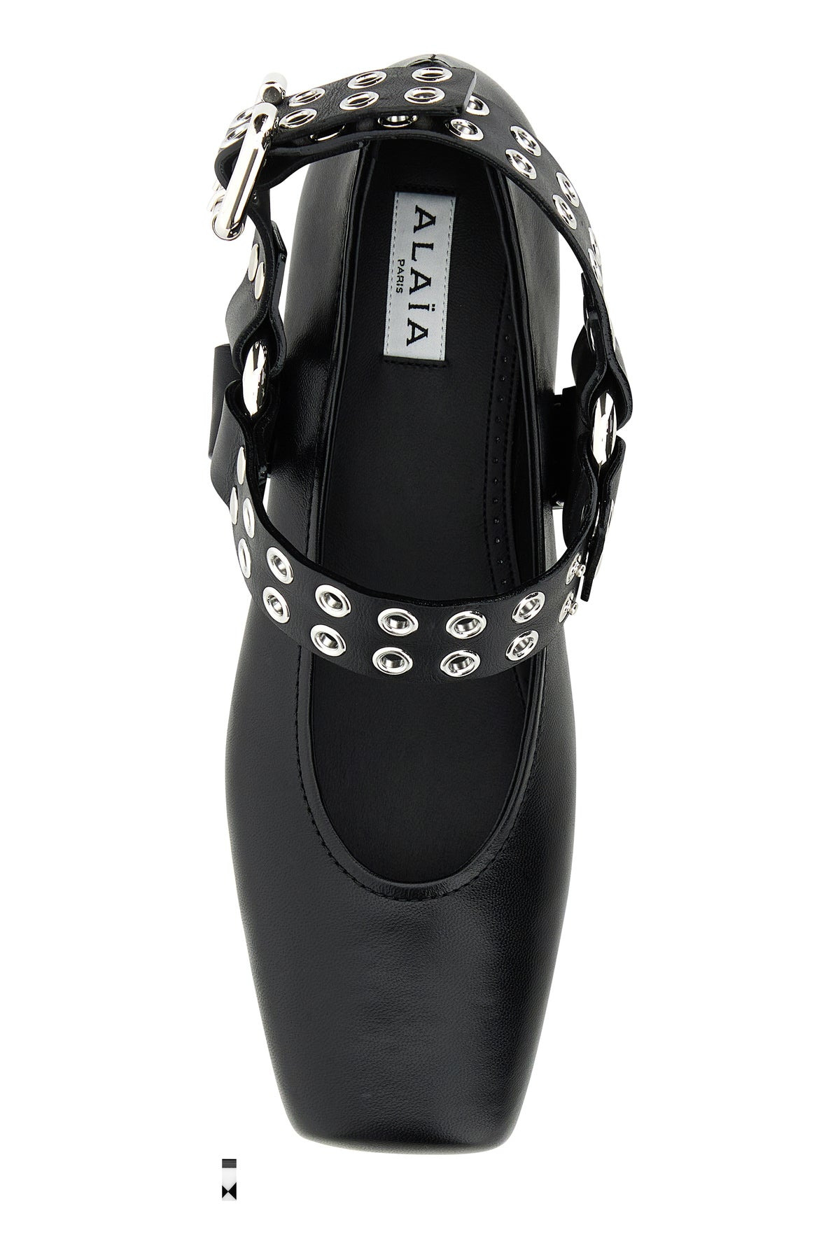 Black leather Flat Biker ballerinas - 4