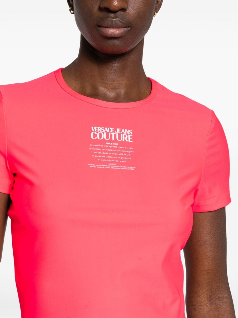 logo-print cropped T-shirt - 5