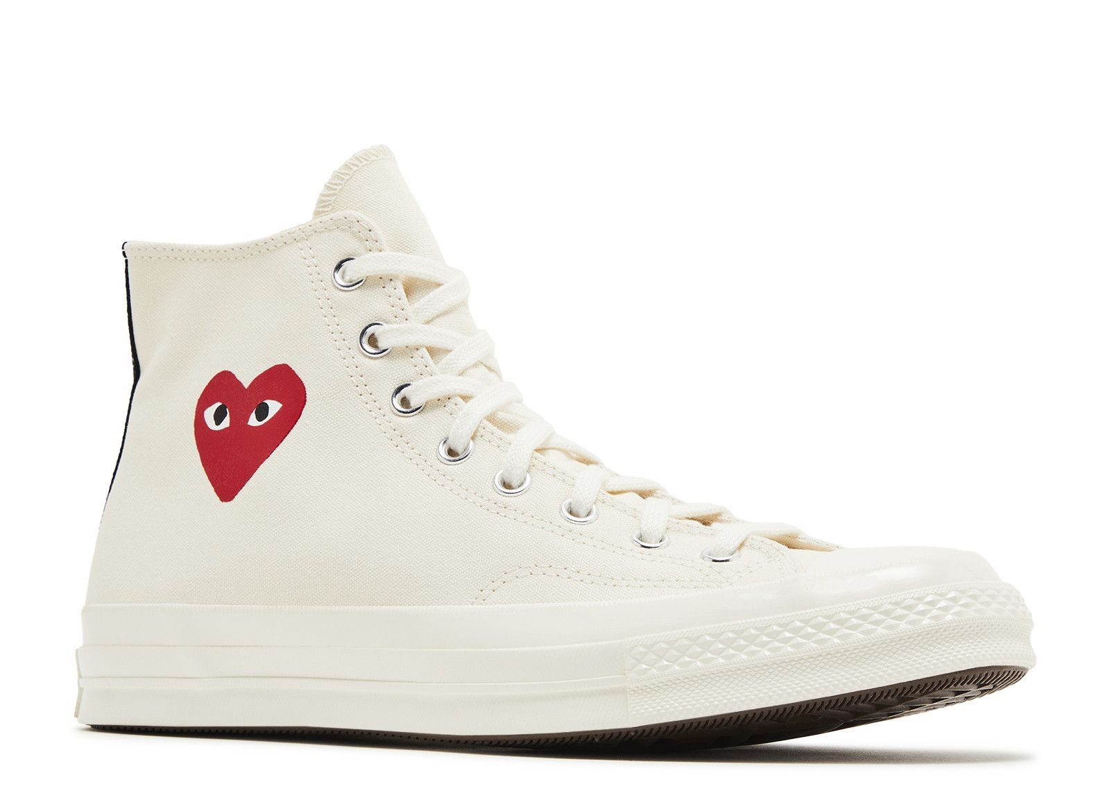 COMME DES GARÇONS PLAY X CHUCK 70 HIGH 'SINGLE HEART - MILK' - 2