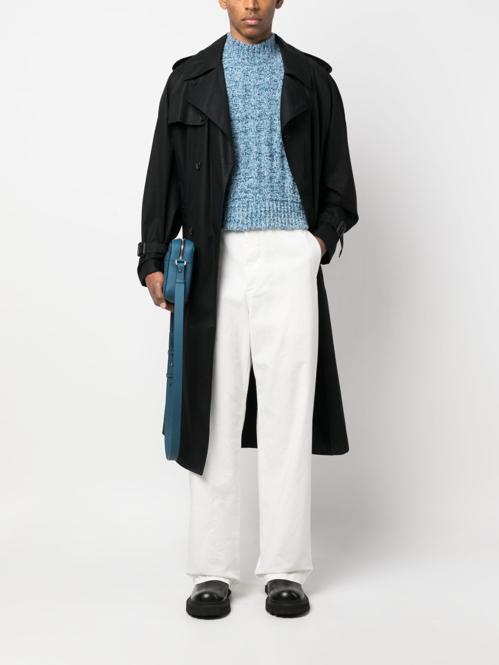 high-waisted straight-leg trousers - 2