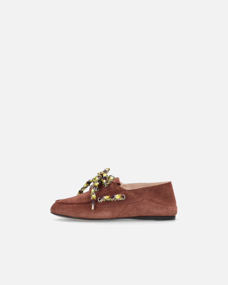 PINKO SUEDE MOCCASINS WITH MULTICOLOURED LACES outlook