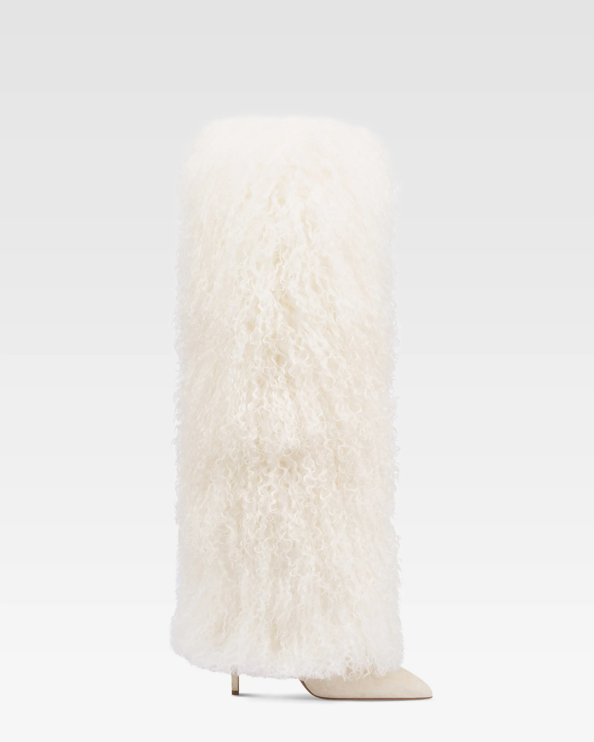 Suede and Mongolian fur boot - 1