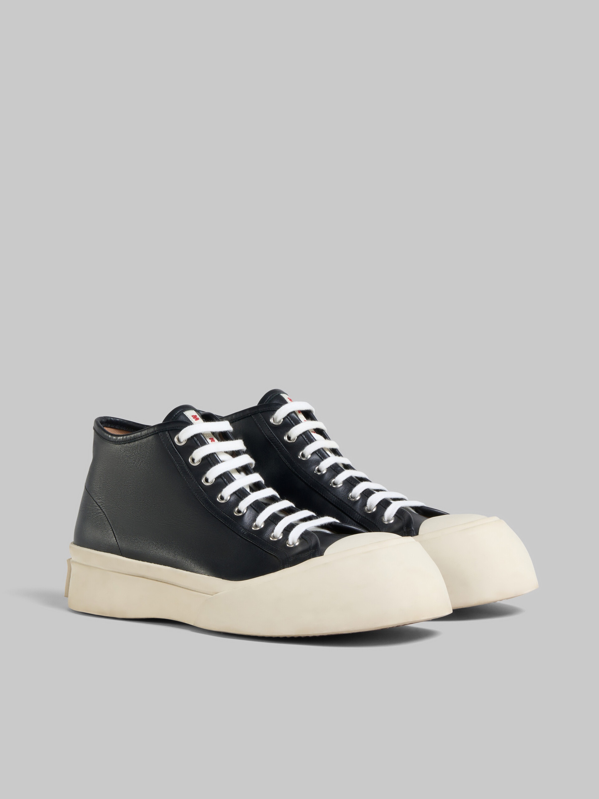 BLACK NAPPA LEATHER PABLO HIGH-TOP SNEAKER - 2