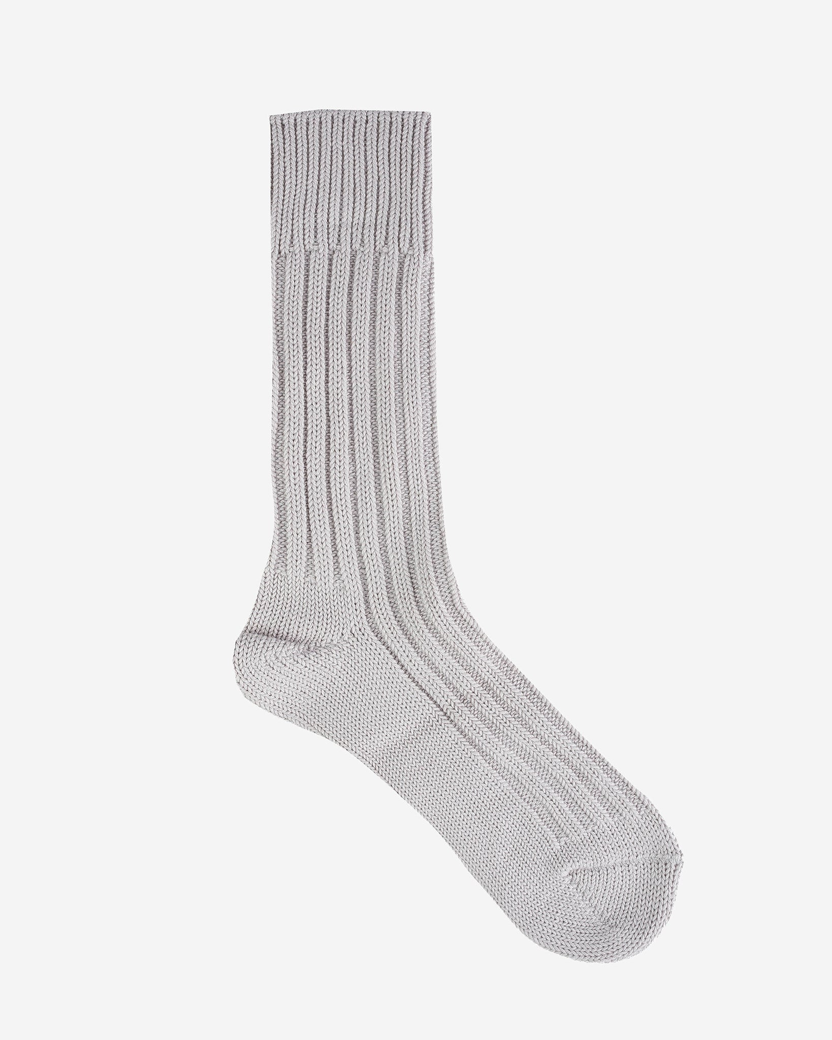 DEC-CAS-SIL Decka Cased Heavyweight Plain Socks - Silver - 3