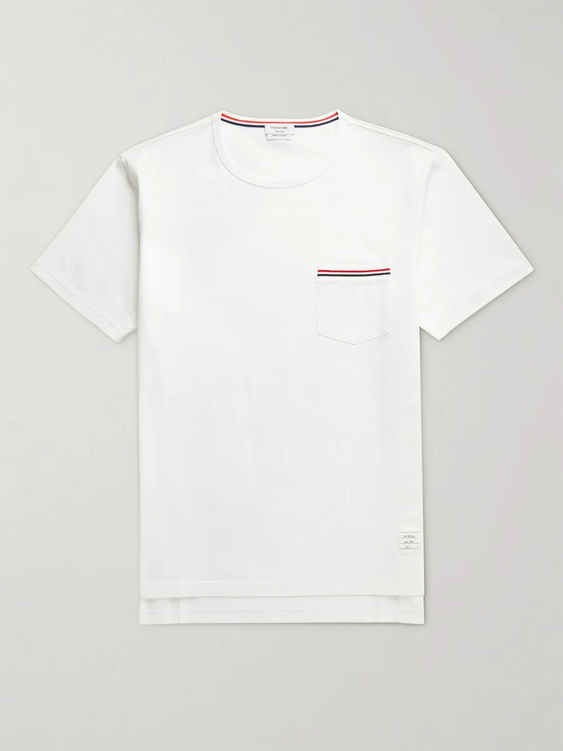 Slim-Fit Grosgrain-Trimmed Cotton-Jersey T-Shirt - 1