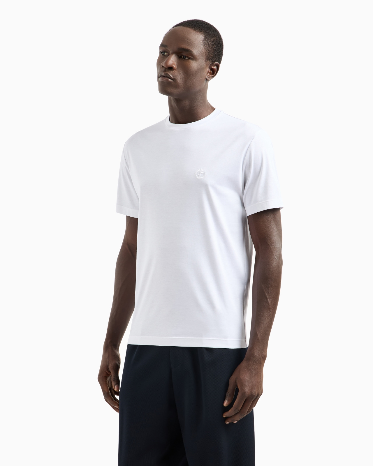 COTTON-INTERLOCK T-SHIRT WITH EMBROIDERED LOGO - 4