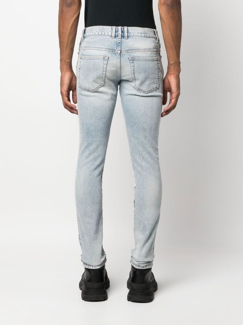 slim-cut denim jeans - 4