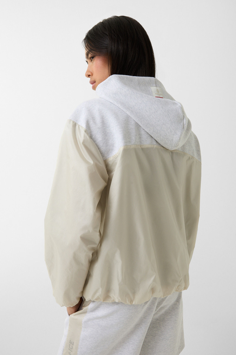 BOGNER Elin hybrid jersey jacket in Sand/light gray outlook