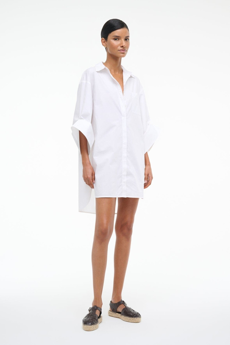 STAUD NICO DRESS WHITE 4