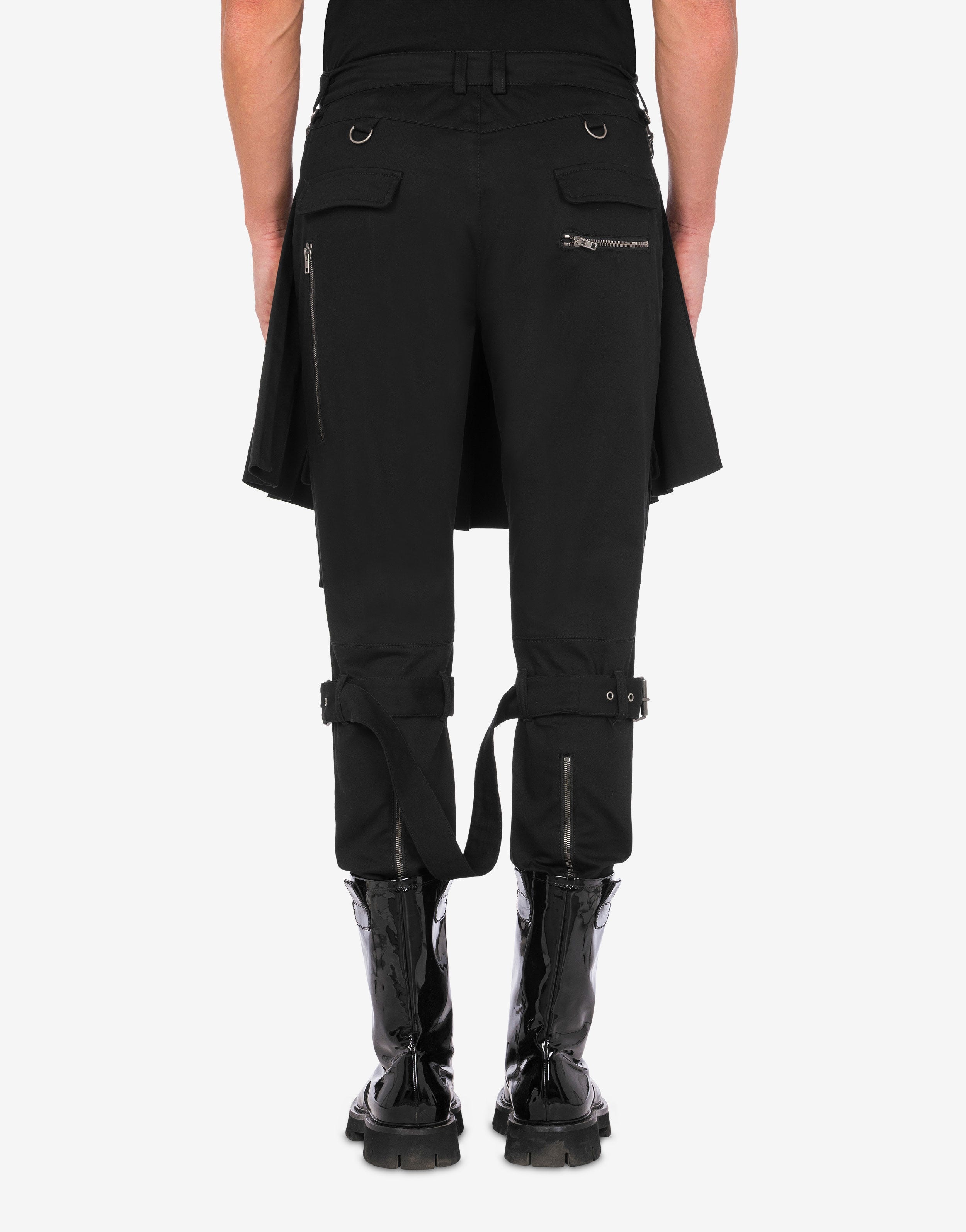 PUNK DETAILS STRETCH GABARDINE TROUSERS - 3