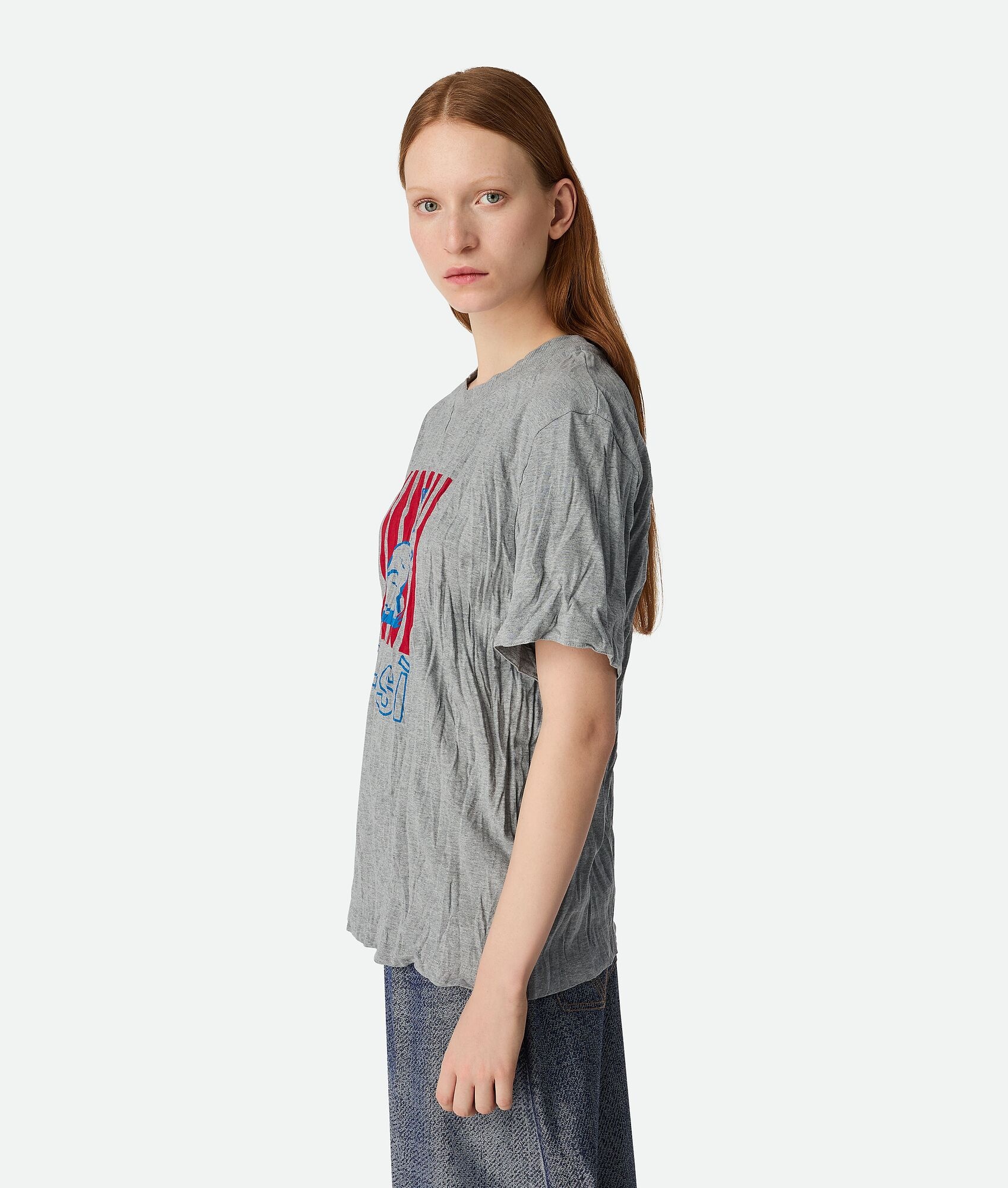 Crushed Cotton Printed Jersey T-Shirt - 2