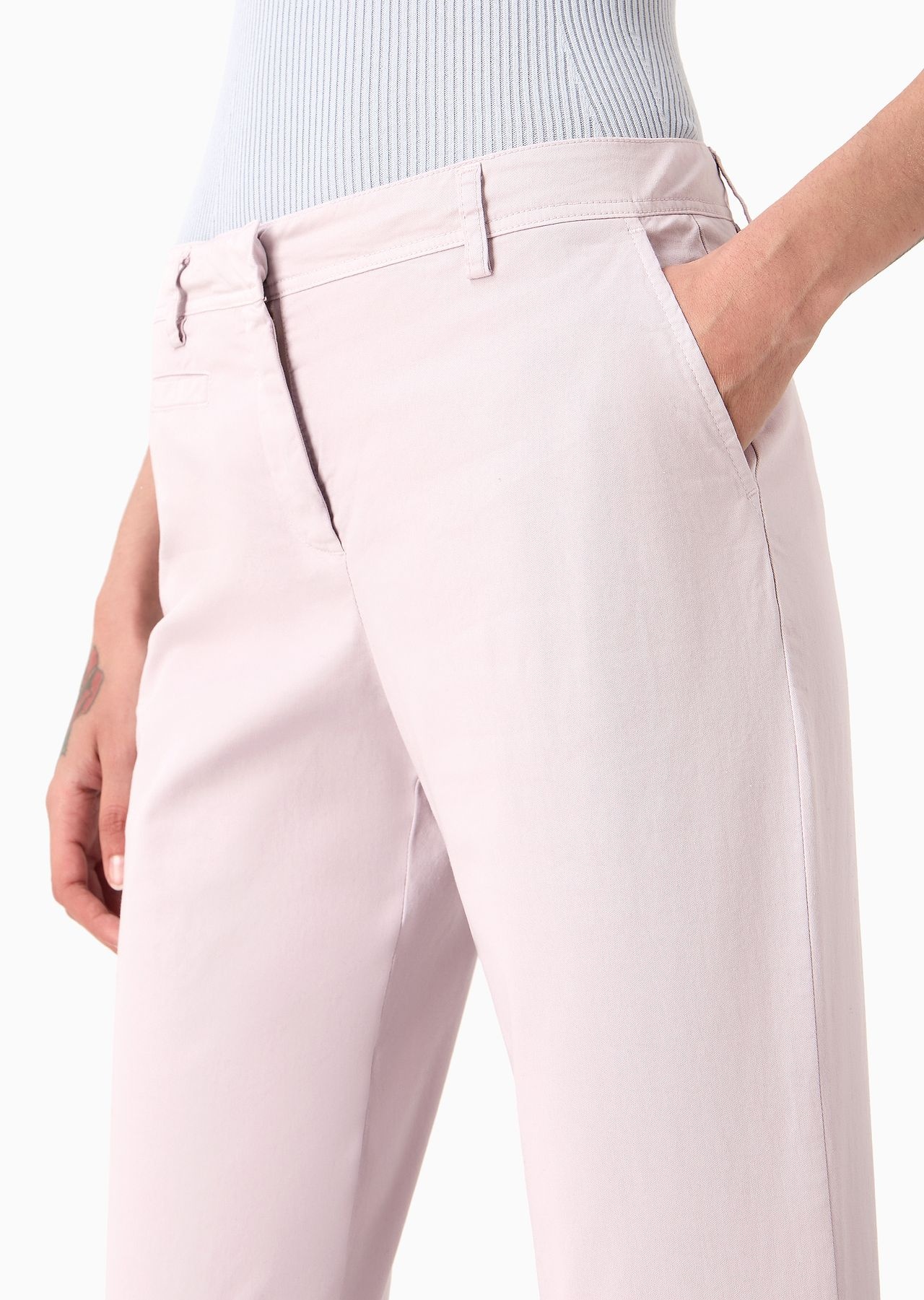 Stretch cotton chinos - 5