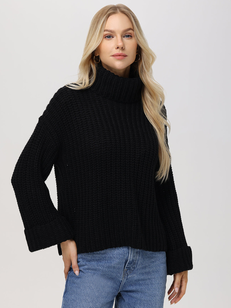 525 america Vida: Turtleneck Shaker Pullover outlook