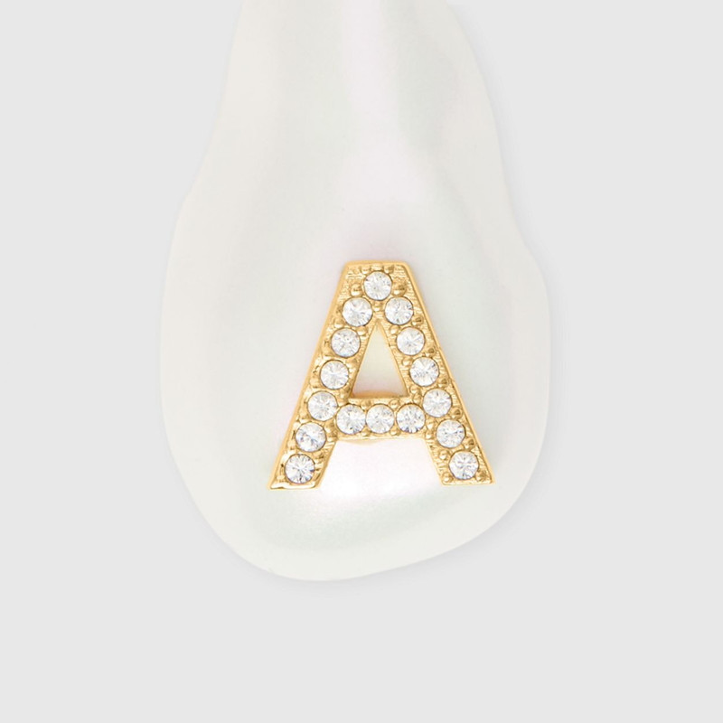 Burberry ‘A’ Crystal and Resin Pearl Letter Charm – Online Exclusive outlook