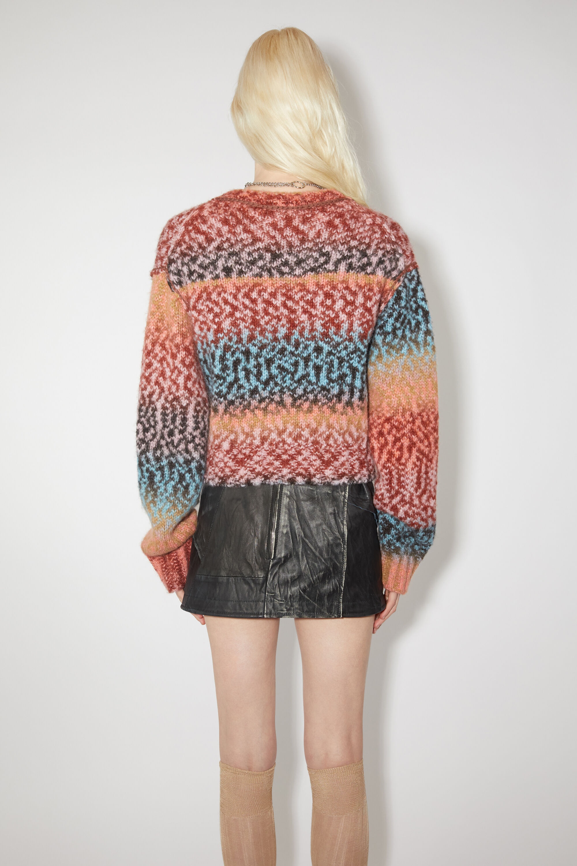 Wool blend jumper - Brown/blue multi - 3