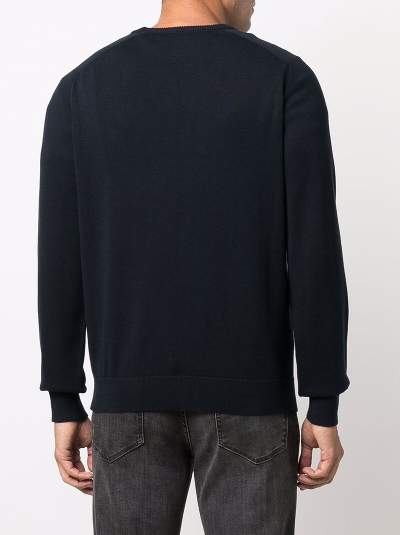 logo-patch crew neck jumper 4