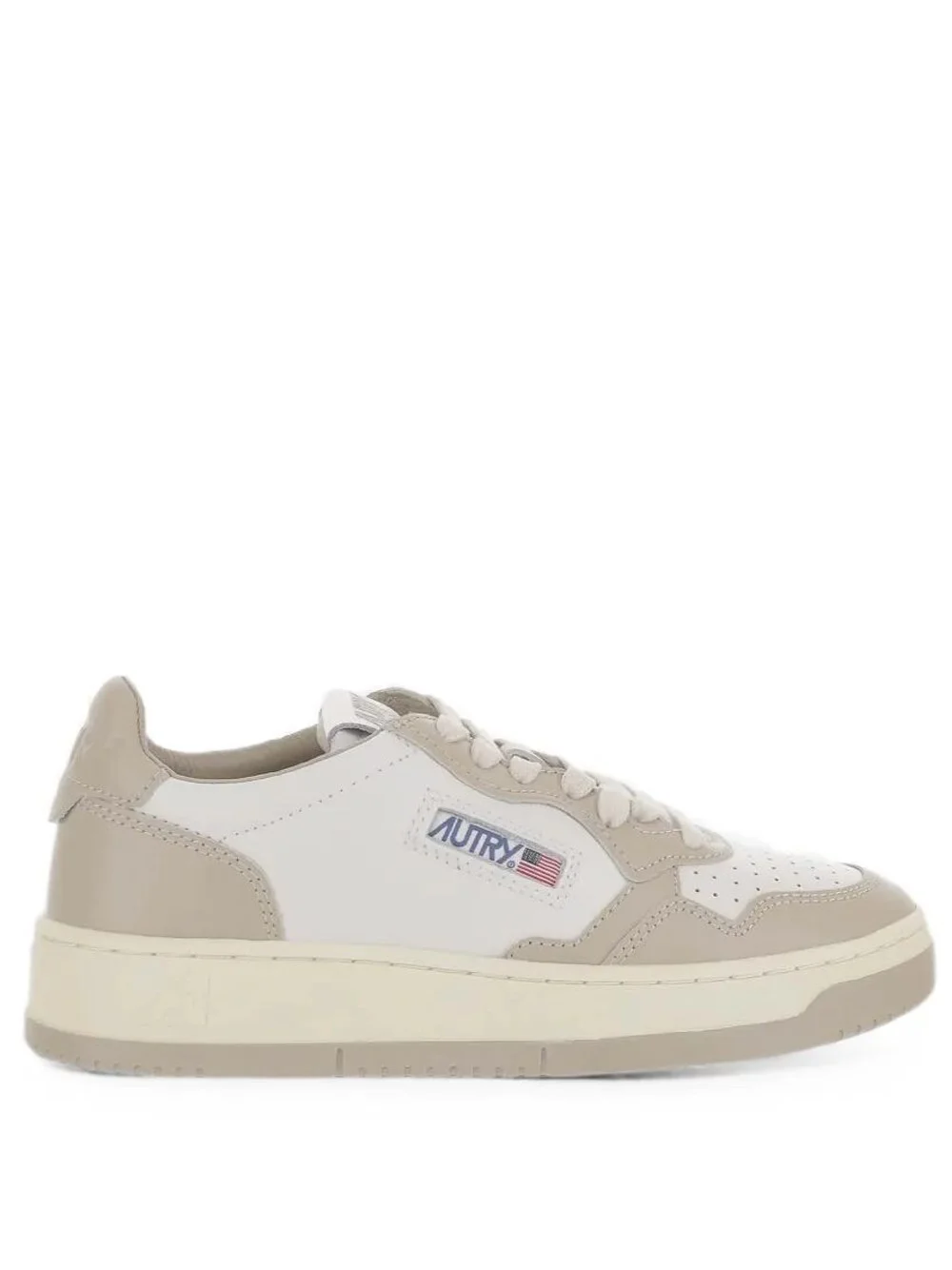 MEDALIST LOW SNEAKERS IN WHITE LEATHER AND FEATHER - 1
