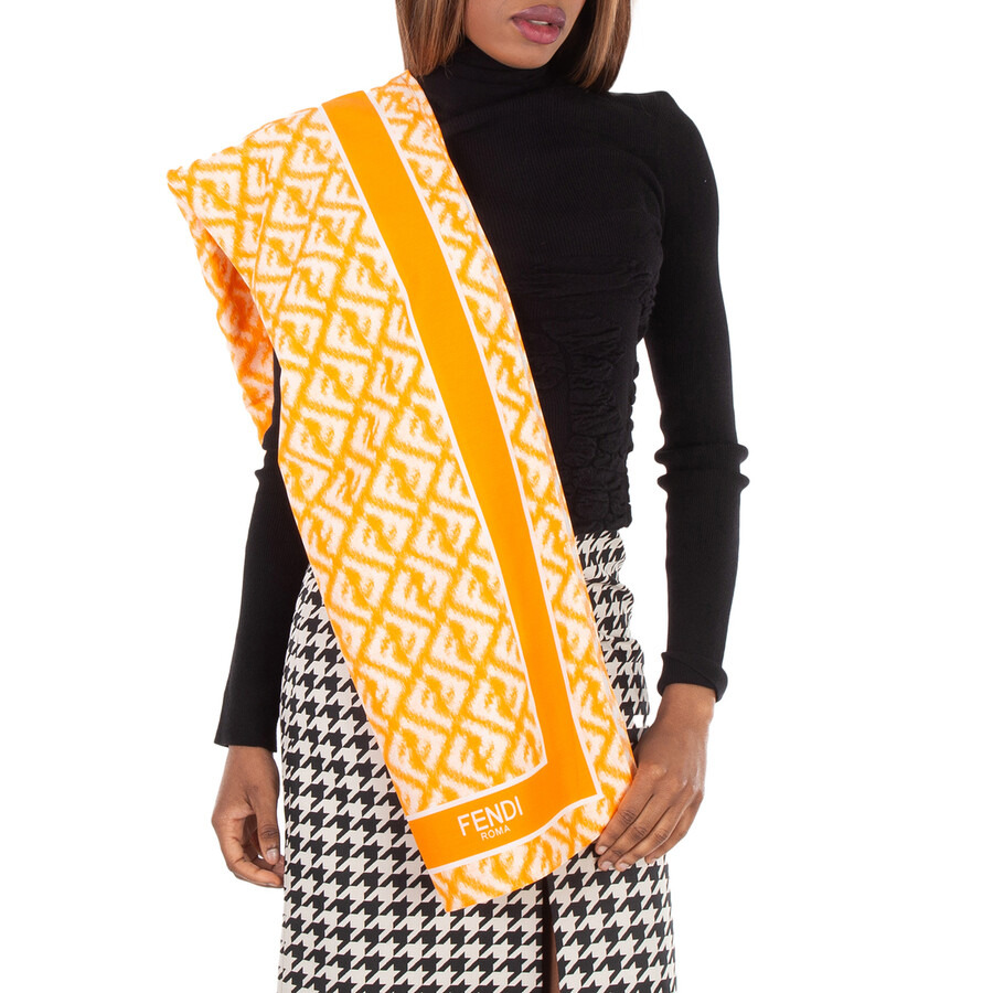 Fendi Motif Print Cotton Blend Scarf - 3