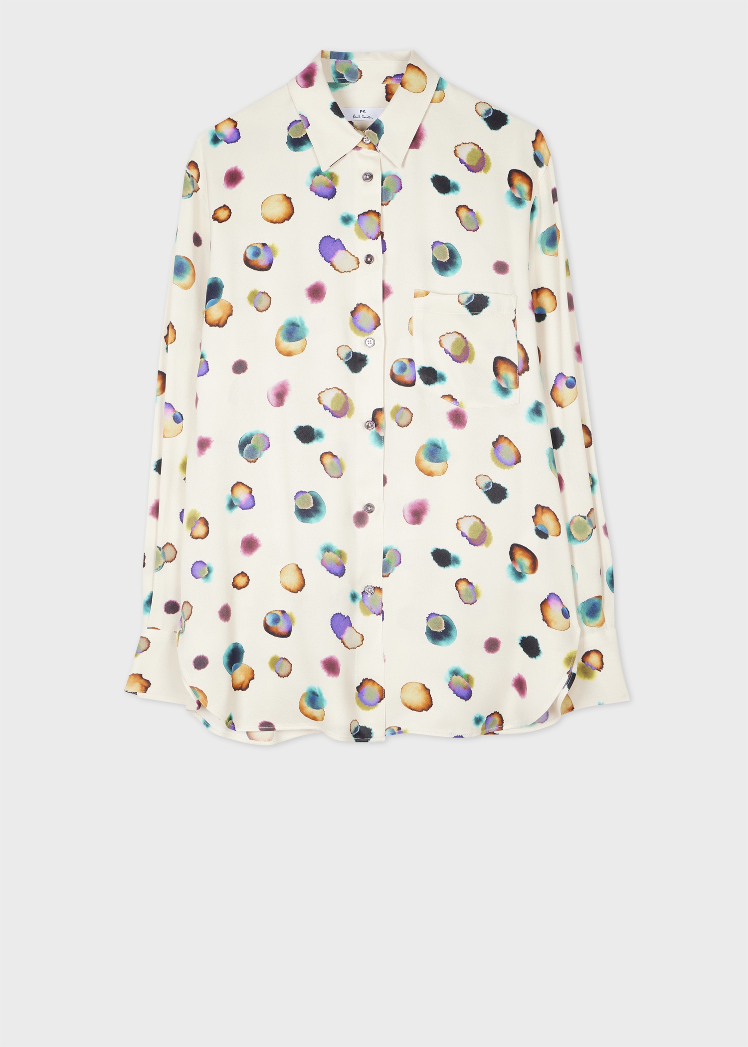 Women's Off-White Watercolour Spot Shirt - 1