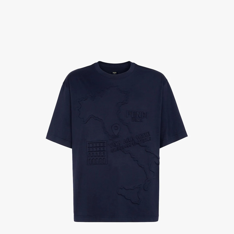 Blue jersey T-shirt 1