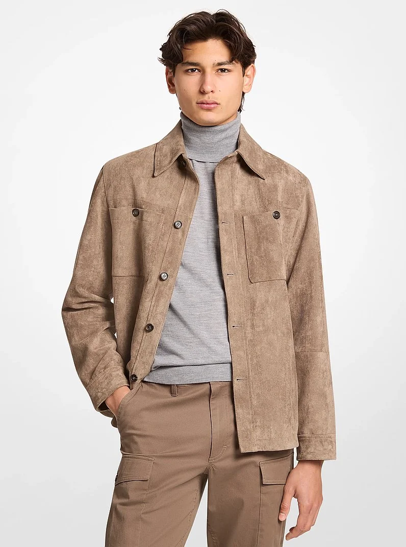 Microsuede Shirt Jacket - 1