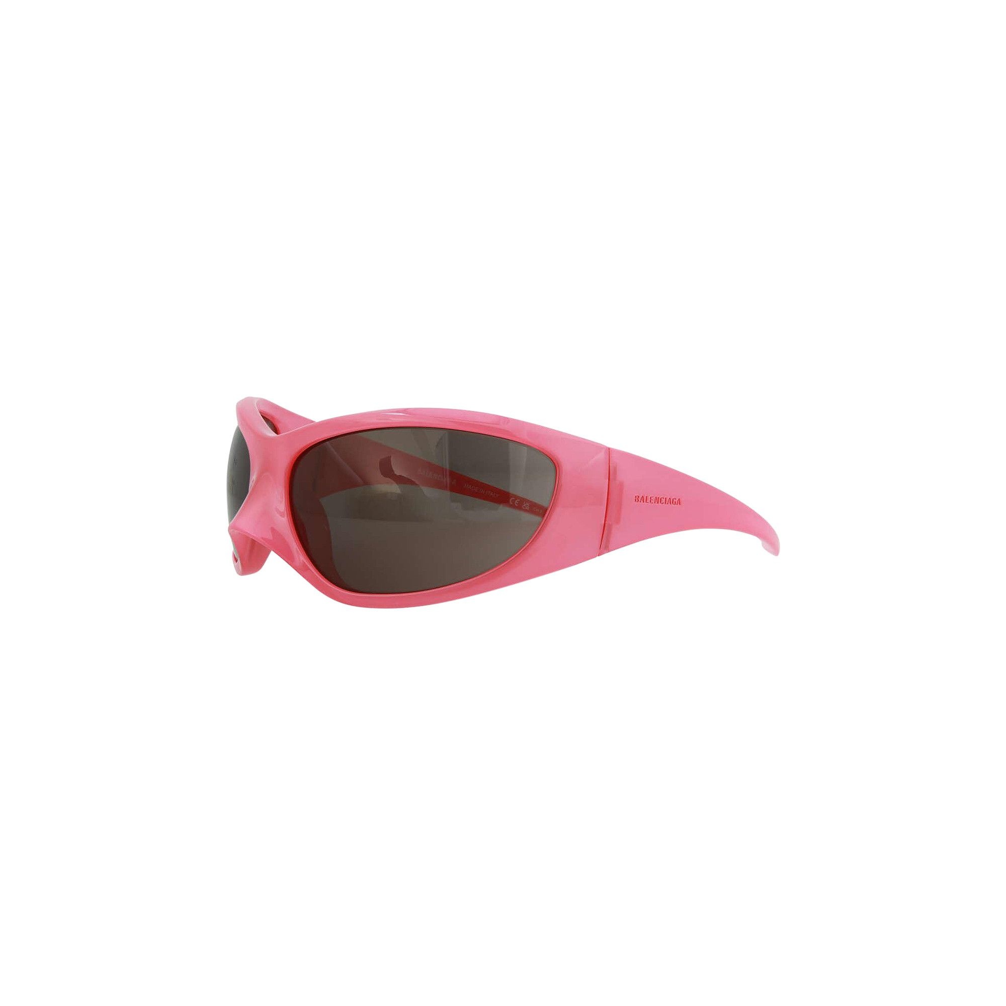 Balenciaga Wrap Around Sunglasses 'Pink/Grey' - 3