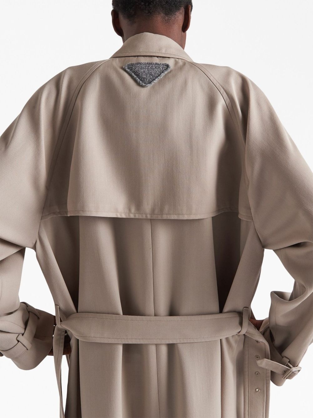 double-breasted wool trench coat - 4