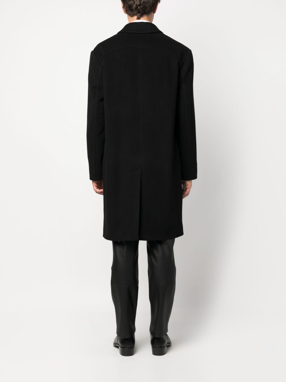 raglan sleeves wool-blend coat - 4