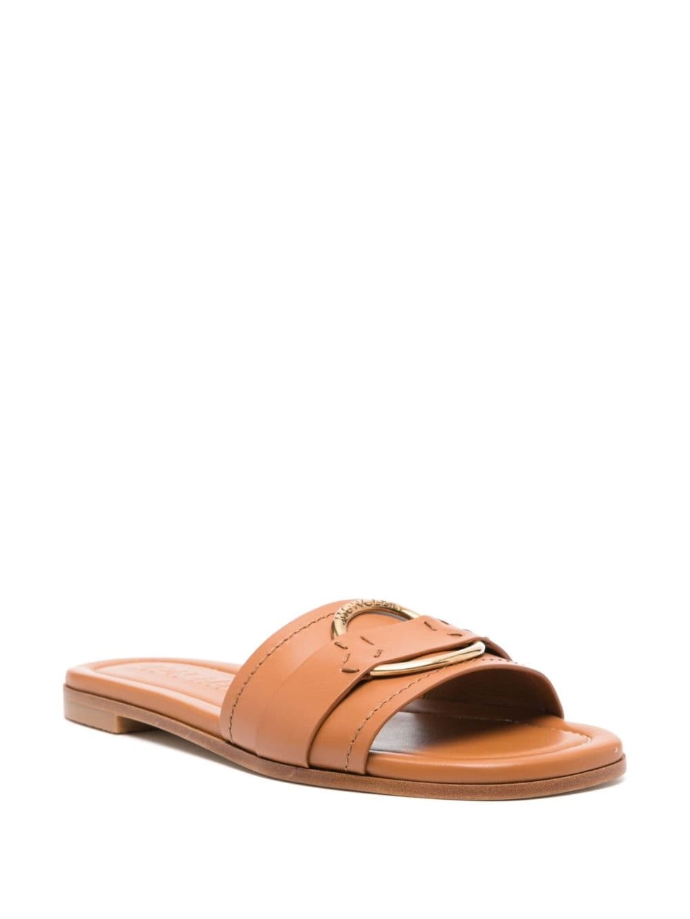 Bell leather slides - 2