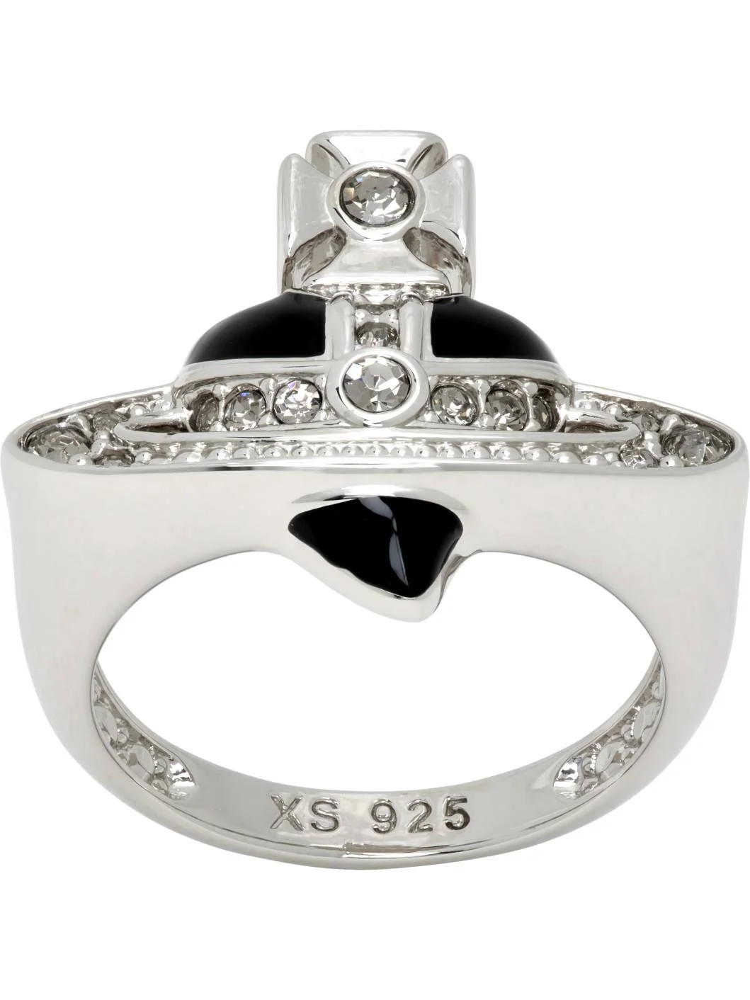 New Diamante Heart Ring - 1