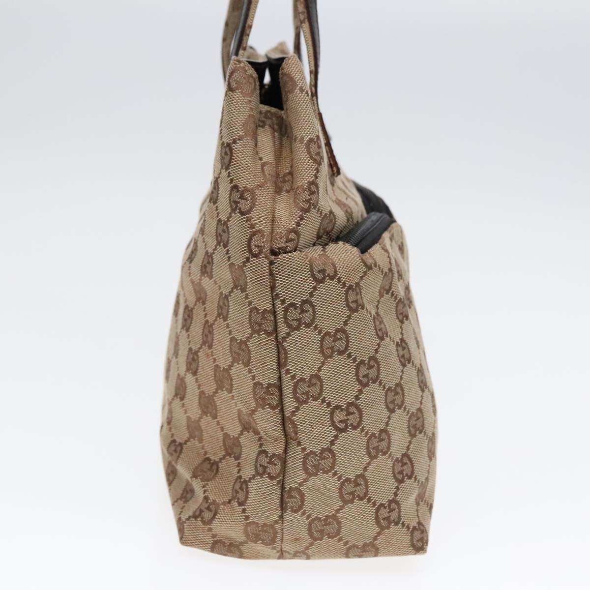 GUCCI GG Canvas Hand Bag Beige Silver 002 002 - 4