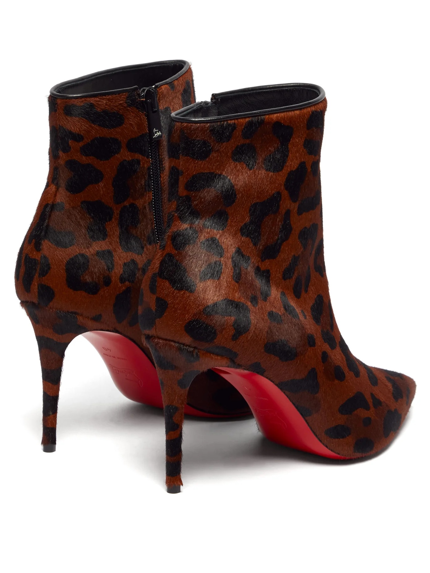 So Kate 85 leopard-print calf-hair leather boots - 4