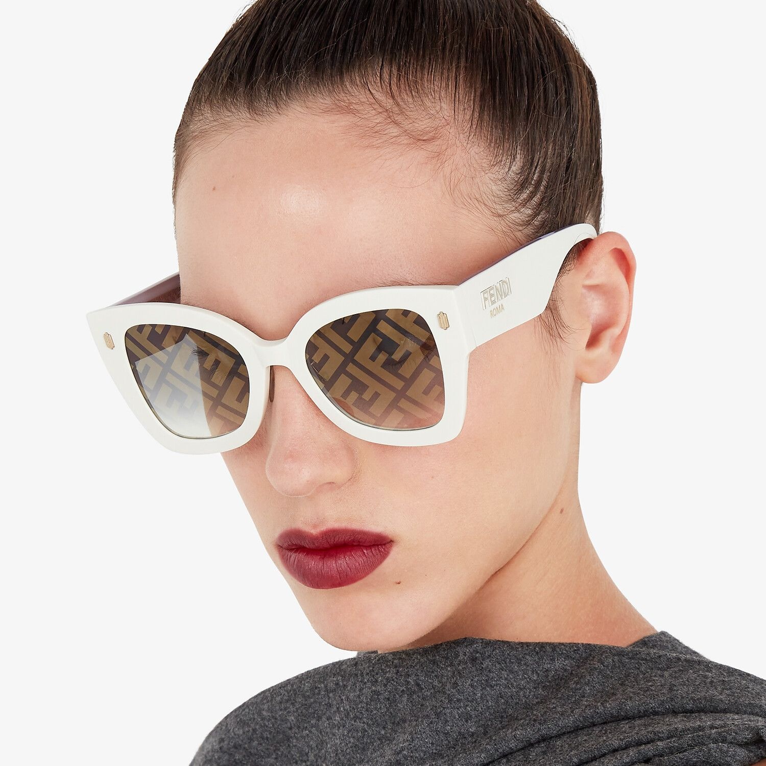 White acetate sunglasses - 4