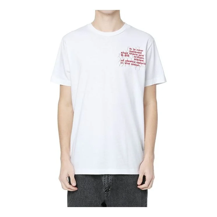 Off-White Alphabet Slogan Printing Short Sleeve White OMAA027S201850060188 - 1