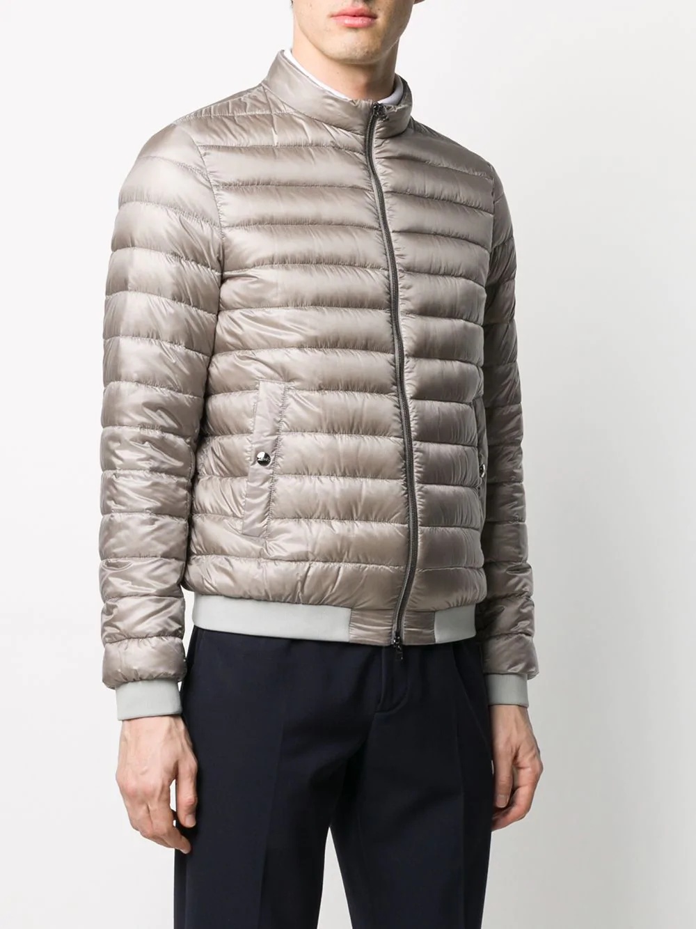 zip front puffer jacket - 3