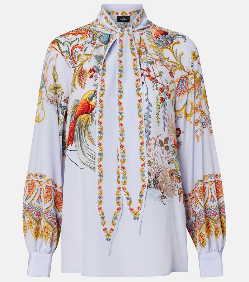 Semi-sheer jacquard blouse 1