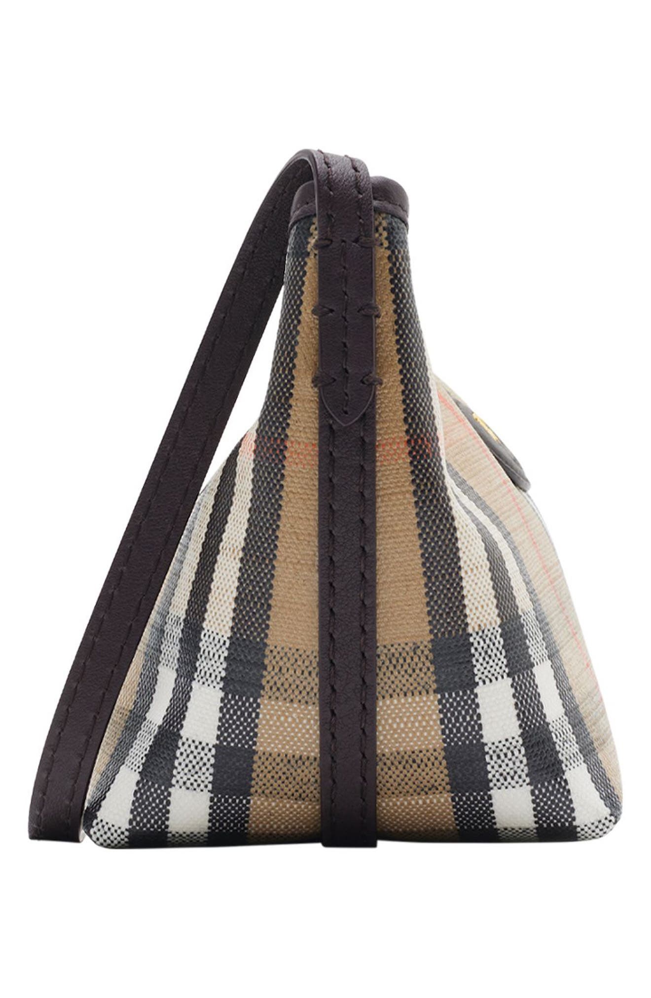 burberry Highlands Coated Canvas Baguette Shoulder Bag in Sand at Nordstrom - 3