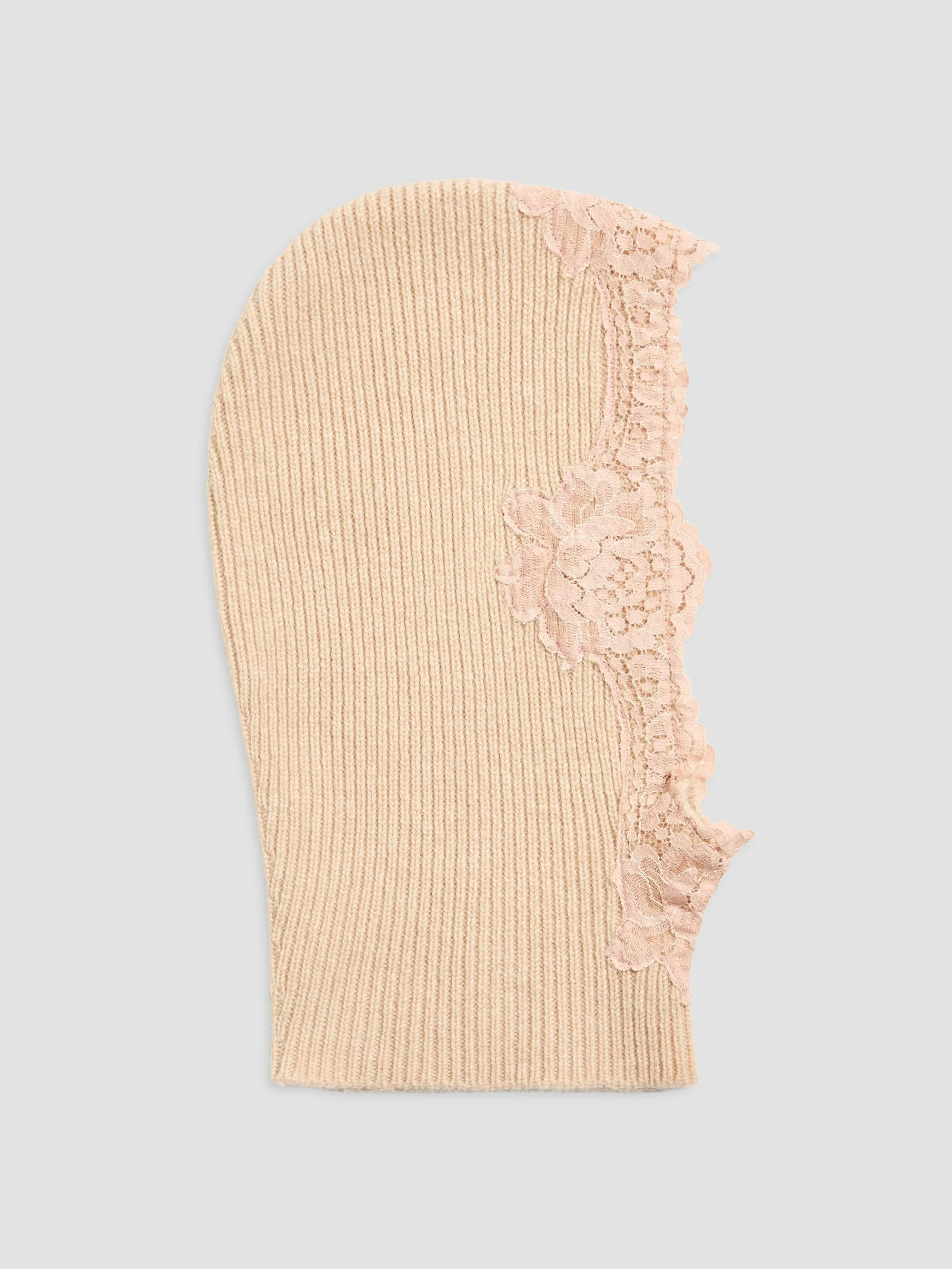 Women's VLogo Signature Cashmere and Lace Hood - Alabaster - 1